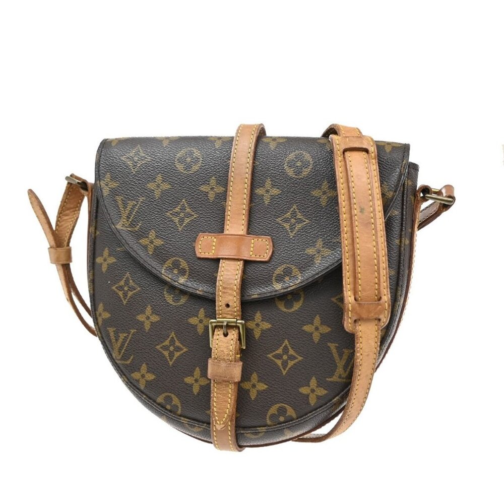 LOUIS VUITTONI Chantilly MM Shoulder Bag Monogram Leather Brown